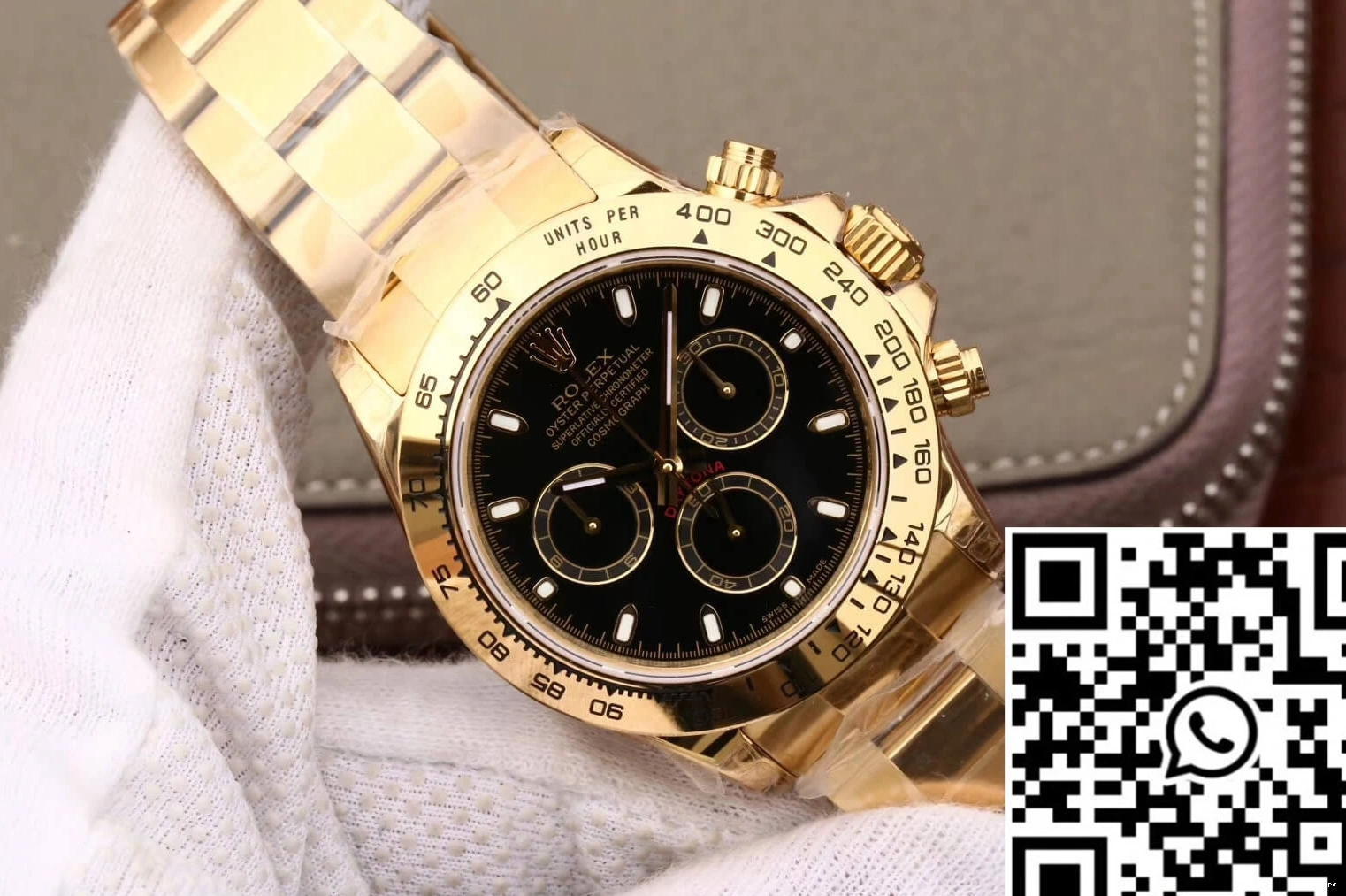Black Cosmograph Daytona Gold Rolex Factory M116508-0004 JH Yellow Dial 0126